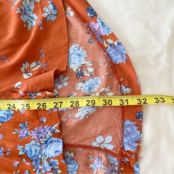 Free People Lorretta Printed oversized floral ruffles Tunic Size Medium - Picture 9 of 12